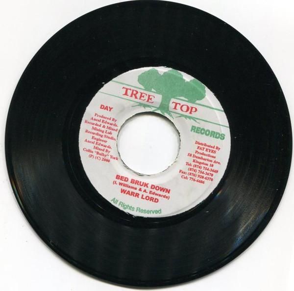 

7inch Record WARLORD - Bed Bruk Down none Tree Top Record 2000 Jamaica Reggae, Ska & Dub Used