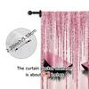 Curtains Window Treatment Print Pink Eyelashes Versatile Polyester Without Rod All Bedroom Living Set Of 2 Made Decor