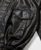 Qs Washed Faux Leather Blouson (Dk Brown)