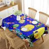 Ocean Animal Fish Tablecloth The Underwater World Pattern Table Cover for Dining Room Living Room Marine Life Table Cloth