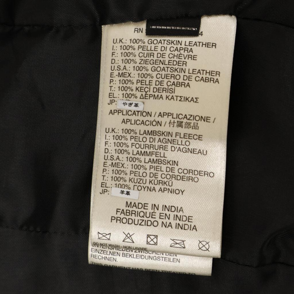 Diesel Domestic Genuine Goatskin Riders Jacket Jacket XXS blackUsed