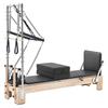 VEVOR Pilates Reformer with Tower 2.4 m Pilates Machine 181 kg Rubberwood, for Home Use and Gym Workout, with Jump Board, Springs, Sitting Box