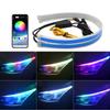 Daytime Running Lights Car LED DRL Lamp Strip DRL Decorative  Light Auto Headlight Turn Signal Light RGB With Remote App Control