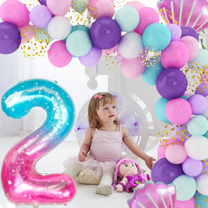 Balloon chain set 12 inch mermaid tail balloon latex balloon birthday party decoration balloon