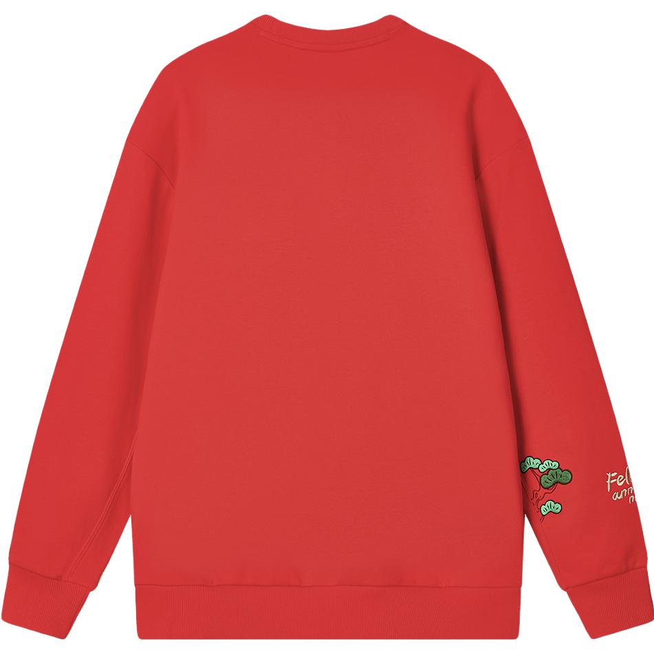 FILA Da Da Long Series New Year New Couple Pullover Letter Sweatshirt 2024 Spring Top Unisex tops Legendary-Red F11U419203F-RD