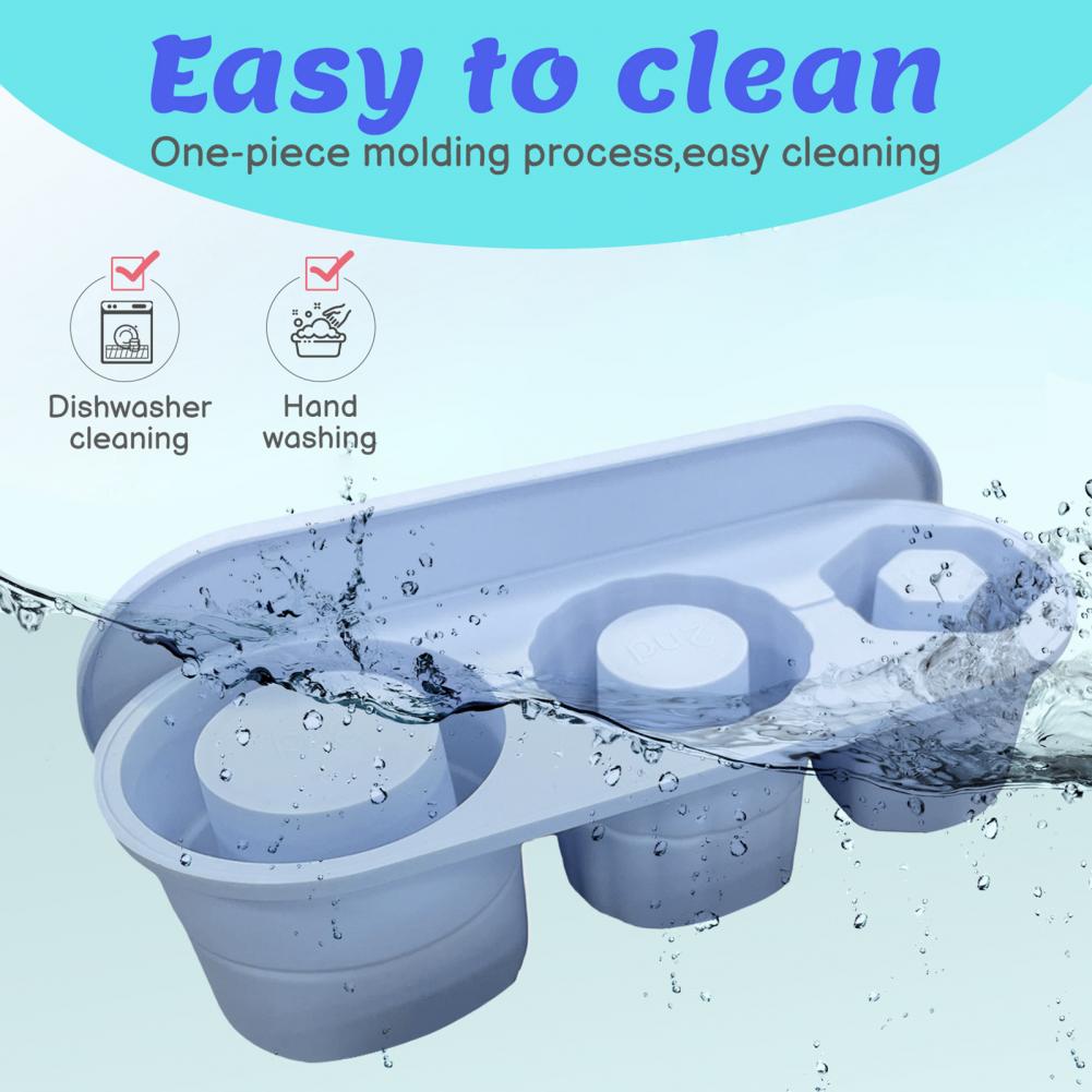 Silicone Hollow Cylinder Ice Cube Tray With Lid Mold For Cola Coffee Stackable Ice Cubes Maker For 30 40oz Cup Tumblers