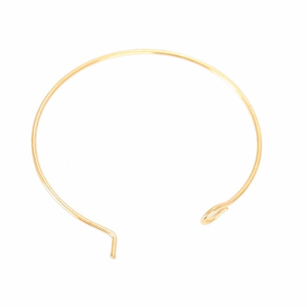 100Pcs Gold/Silver Color Steel Circle Earring Loops Earring Hoop Rings  Earrings Pendant