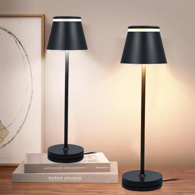 LED Table Lamp Modern Desk Lamp Touch Control Dimmable Bedside Lamp Battery Powered