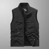 Sleeveless Vest Men's Four Seasons Middle-aged Outdoor Leisure Loose Large Size Vest European and American Sports Multi-bag Vest