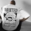 One Piece Anime Monchi D Luffy Aufdruck Anime Junge und Kinder Kurzarm Retro und Personalisierte Eltern-Kind-Kleidung