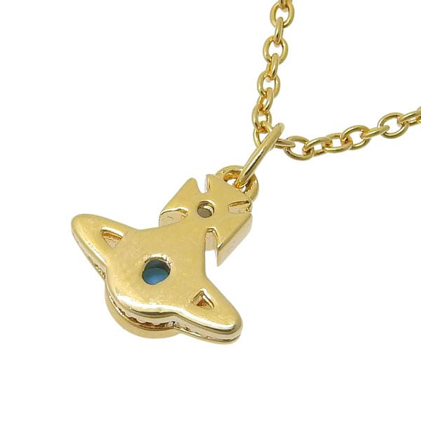 Vivienne Westwood London Orb Pendant Used Necklace, Gold-Blue, Women's, 6302027802R702,