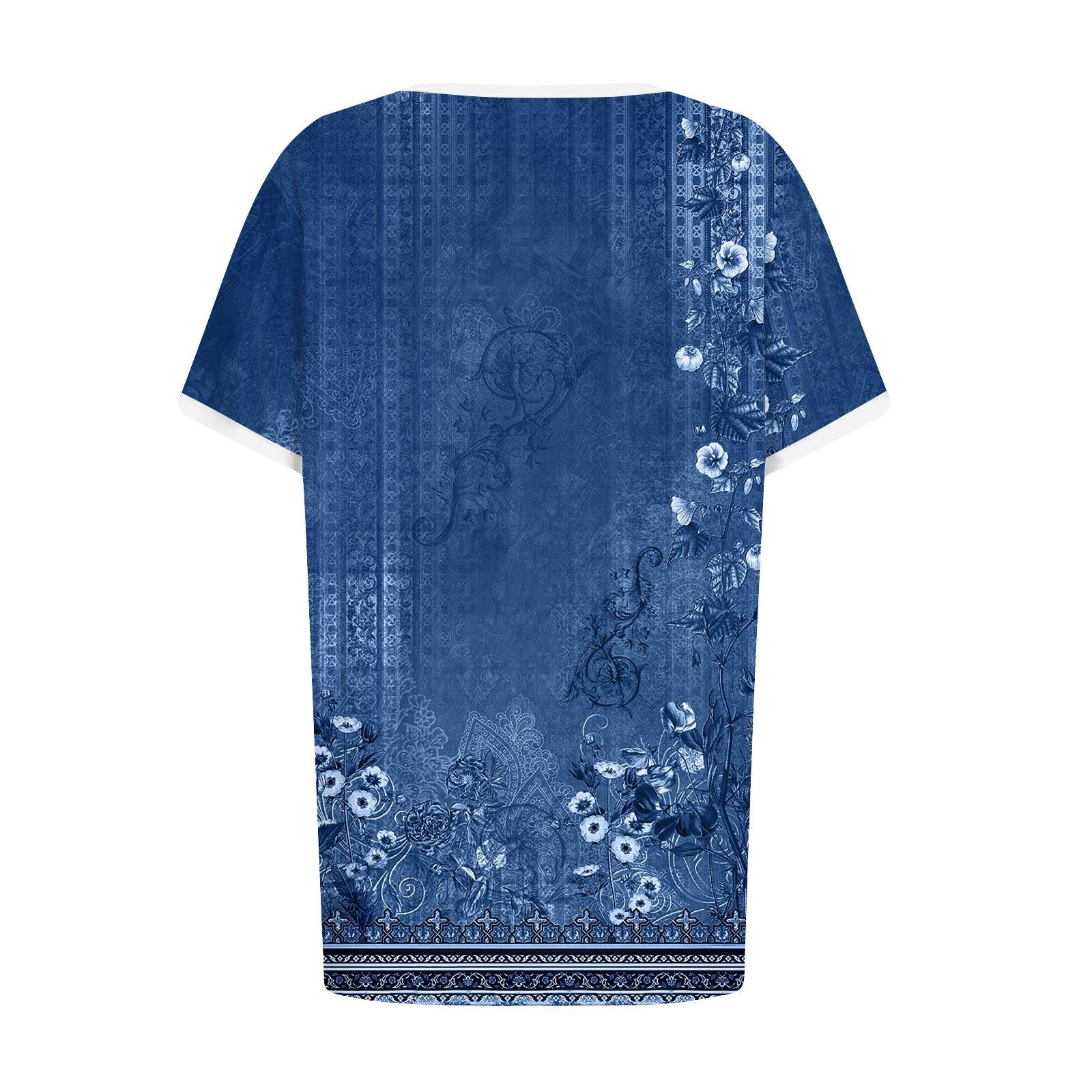 Женская летняя свободная рубашка с короткими рукавами и принтом ко Дню матери — фото 5