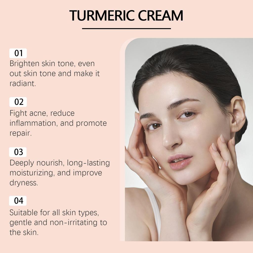 West&Month Turmeric Moisturizing Cream Brightens Complexion, Hydrates, Nourishes, and Moisturizes Skin Gentle Daily Care 50g