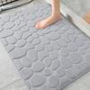 3pcs/Set Super Soft Memory Foam Bath Mat Carpet Bathroom Water-absorbing Non-slip Stone Pattern Floor Mat for Shower Room Rugs
