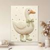 Creative DIY Framed Pearl Art Kit with Cute Duck in Rain Boots Pattern Sparkling Bead Canvas Ready to Display Relaxing Gift for Adults