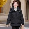 Women's Mid-Length Hooded Winter Jacket - Thick, Warm, and Casual for Middle-Aged Mothers