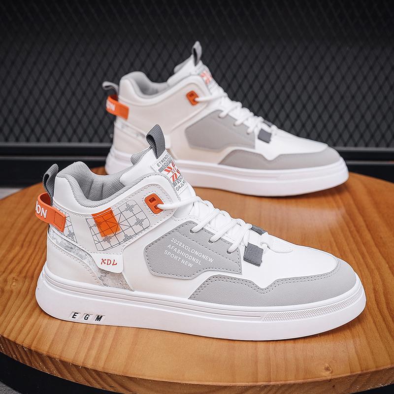 Trend Sneakers for Men Shoes Stock Shoe Soles Replacement Sneakers Pu Flat Sport Casual Shoes In Low Price