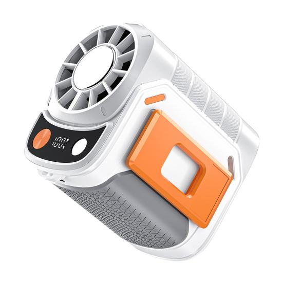 Ice Cooling Waist Clip Fan Portable High-Speed Mini Fan for Outdoor Travel Hands-Free Rechargeable Clip-on Fan for Camping Hiking Hot Weather