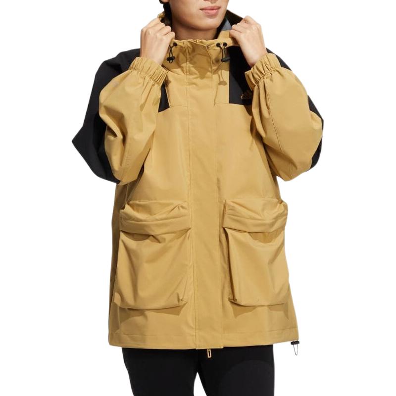 Adidas FW22 Design Logo Printed Hooded Jacket Women Jackets Multicolor HM2817