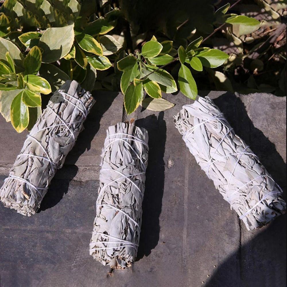10cm White Sage Bundle Portable Spiritual Incense Sticks  Pure Leaf Purification Meditation