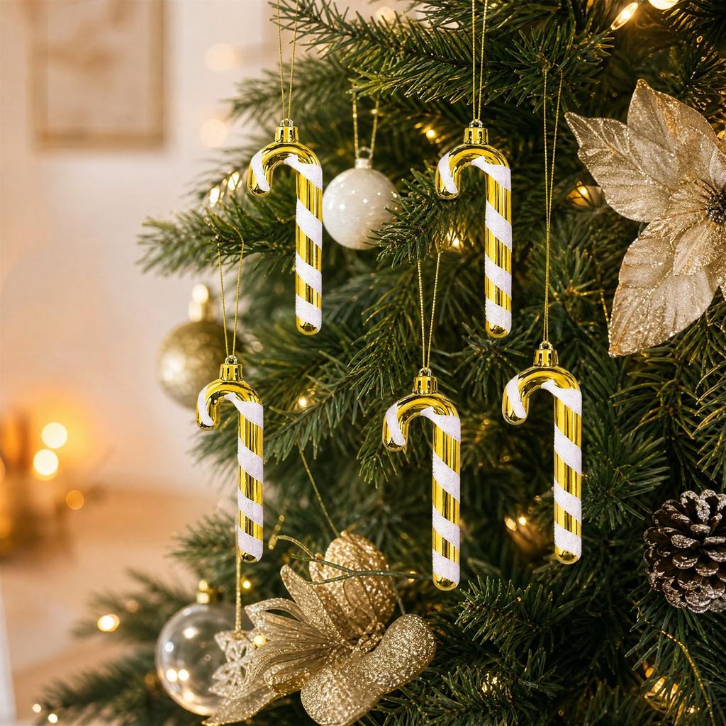 Christmas Candy Cane Ornaments for Christmas Tree Decorations Holiday Garland Small Gift