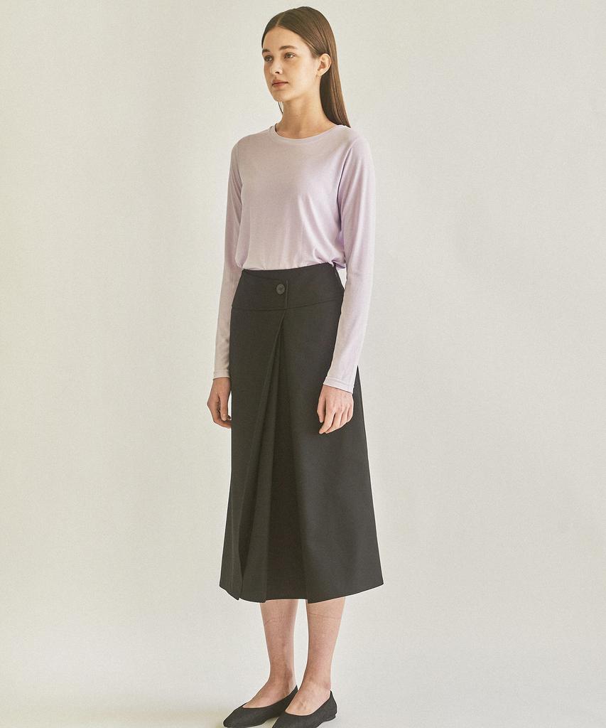 Kkeulle Monia Midi Skirt_Black
