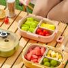 Portable Bento Box Cartoon Lunch Box Divided Fruit Pasta Salad Container Dishwasher Microwave Safe for Home Office Picnic