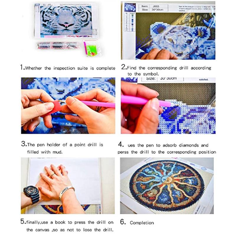 DIY Diamond Painting Full Round Drill Cross Stitch Craft Diamond Embroidery Rhinestone Mosaic Gift Mosaic Decorations Home