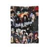 Coperta di Flanella Zimmer 483 Tokio Hotel Banda Rock Tour Moda Plaid per Letto Divano Divano 150*125cm Peluche Trapunta Sottile,