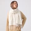 247G Dot Pashmina Tassels Shawl Scarf For Woman Man Autumn Winter Warm Scarves Fashion Long Wrap Solid Cashmere Like Mulffer