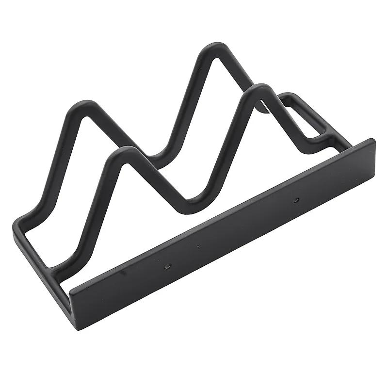 Wall-mounted Pot Lid Storage Rack No Drilling Space Aluminum Cutting Board Holder Kitchen Accessories Multi-functional Organizer