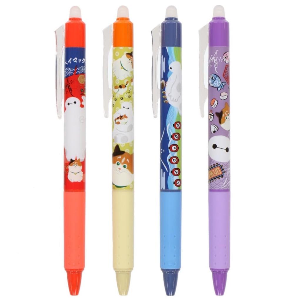 Big Hero 6 Ballpoint Pen FriXion Pen Set of 4 Tokyo Disney Resort Exclusive Disneyland
