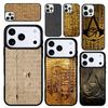 Capa Case for iPhone 17 Air 16 Pro Max 15 Plus 11 13 Mini 14 12 Back Phone Cover Egyptian Hieroglyphics Symbols