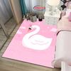 3D Printing Cute Swan Large Area Carpet for Living Room Cartoon Children's Bedroom Sofa Doormat Kitchen Floor Rug Anti-slip Mat