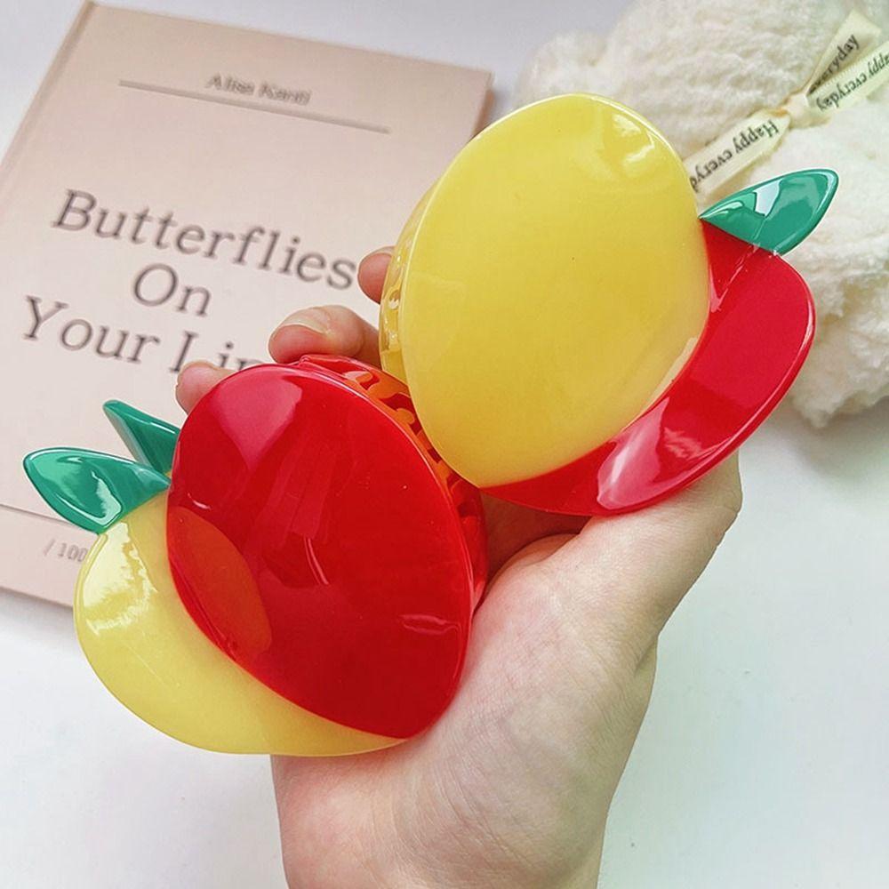 

Hairpin Shark Clip Female Hair Accessories Peach Hair Claw Korean Style Headwear Girl Hair Clip