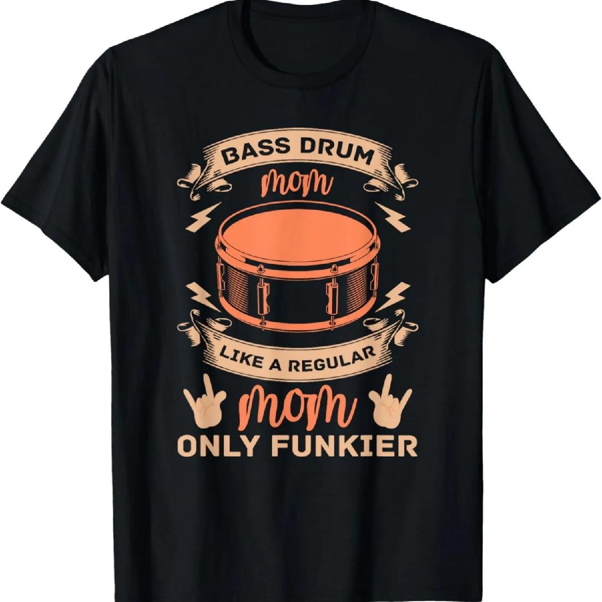 Бас-барабан Мама Как Обычная Мама Только Фанковее - Барабан Барабанщик Футболка S