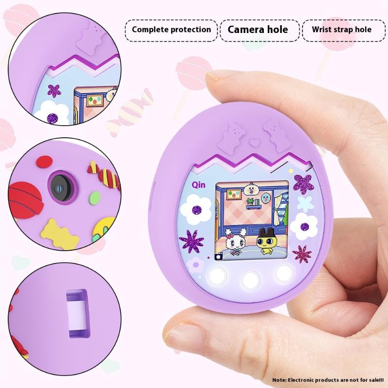 1Piece Virtual Interactive Pet Game Machine Protective Soft Skin Cover For Tamagotchi Uni Silicone Cover Case Screen Protector