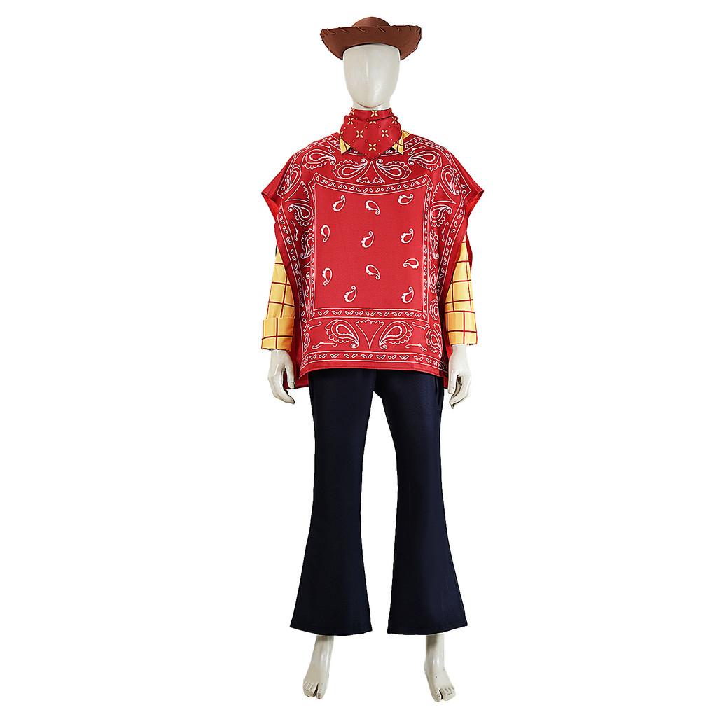 Disfraz Cosplay de Woody de Toy Story con Capa para Actuación en Escenario de Anime