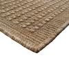 Tapis aspect jute motif damier beige 190x290