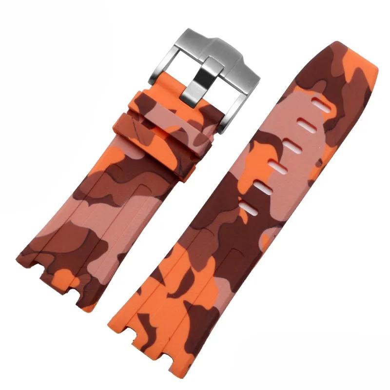 Silikon-Uhrenarmband für AP Audemars und Piguet Gummi-Uhrenarmband Royal Oak Offshore 26400 Wasserdicht Schweißfest Uhrenarmband 28