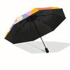 1pc Floral Pattern Automatic Folding Umbrella, 8-Rib Sturdy Canopy, Portable Travel Umbrella for Outdoor Use,103