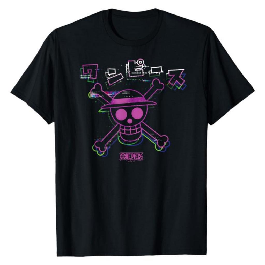 Straw Hat Jolly Roger One Piece TShirt Pirate Logo Graphic Print Crew Neck Soft 100 Cotton Casual Fashion Street Style Tops
