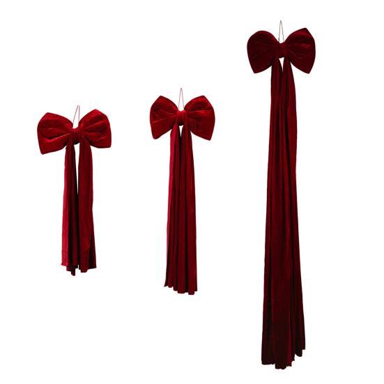 Large Christmas Tree Topper Bow Red Velvet Ribbon Gift Bows for Home Wreath Birthday Wedding Party Room Wall Backdrop Decoration