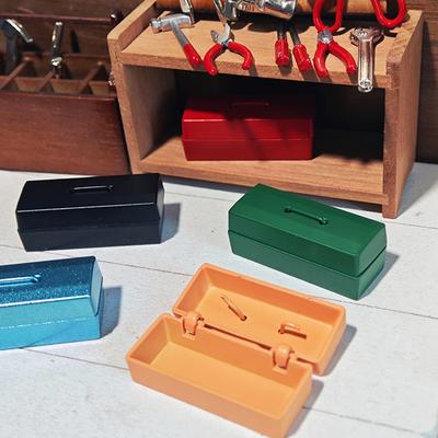 Maßstab 1/12 Puppenhäuser Miniatur Werkzeugkiste Möbel Rollenspiel für Kinder Puppenhaus Möbel Modell für Puppenhäuser