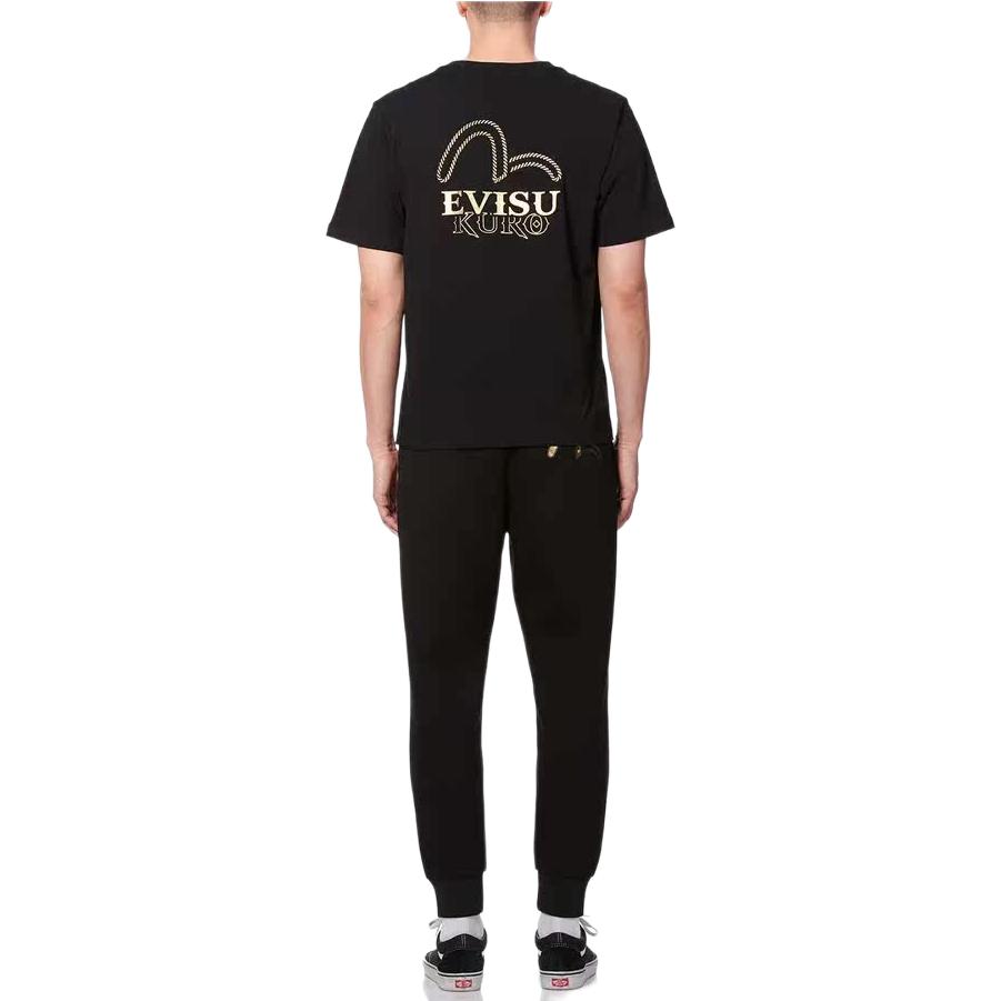Evisu Seagull Print Drawstring Tapered Knit Sports Pants Men pants 1EAGNM9SP432XX