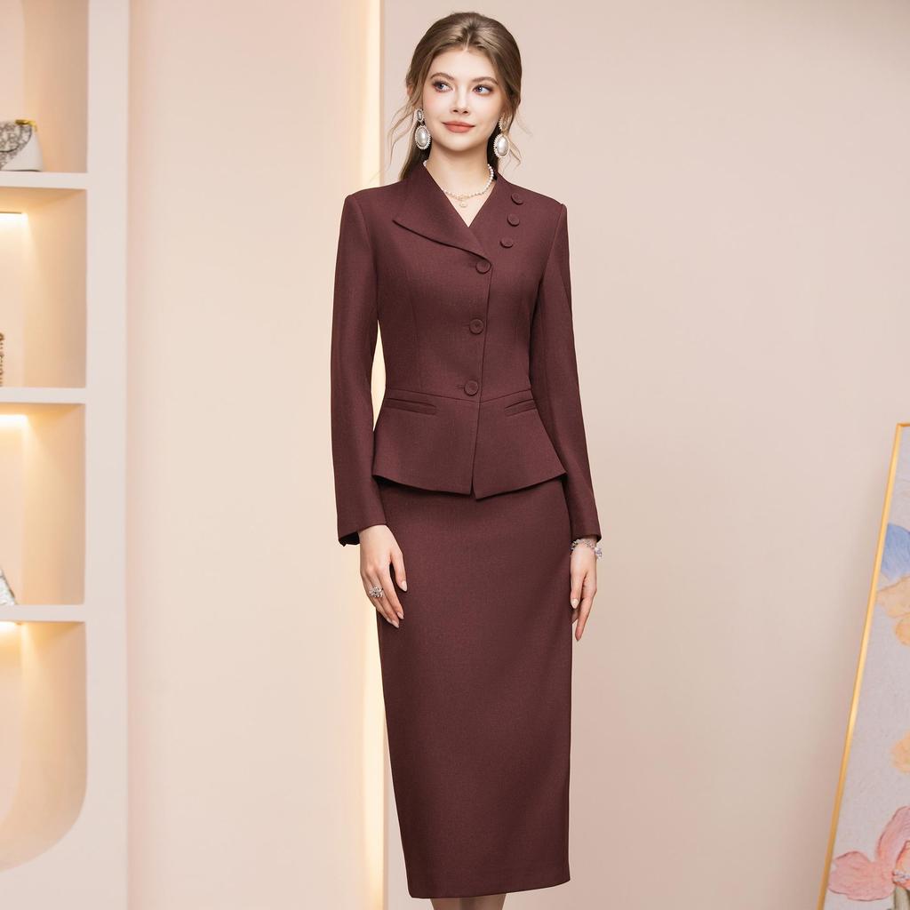 Zhi Li Stylish Slimming Blazer & Pencil Skirt Set - Spring 2026