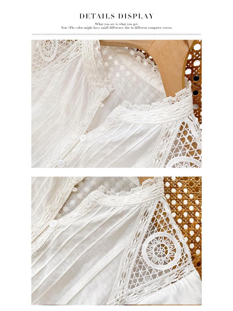 Autumn Women's French Long Sleeve White Shirt - Chic Socialite Style for European & American Fashion