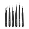 6PCS Anti-Static ESD Tweezers Set - Anti-Magnetic for Electronics & Cake Decorating