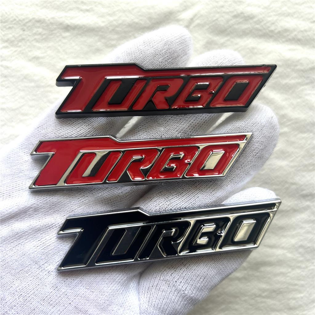 GWOXB1 Metal TURBO car logo suitable for body trunk tail side car sticker decal decorative accessories