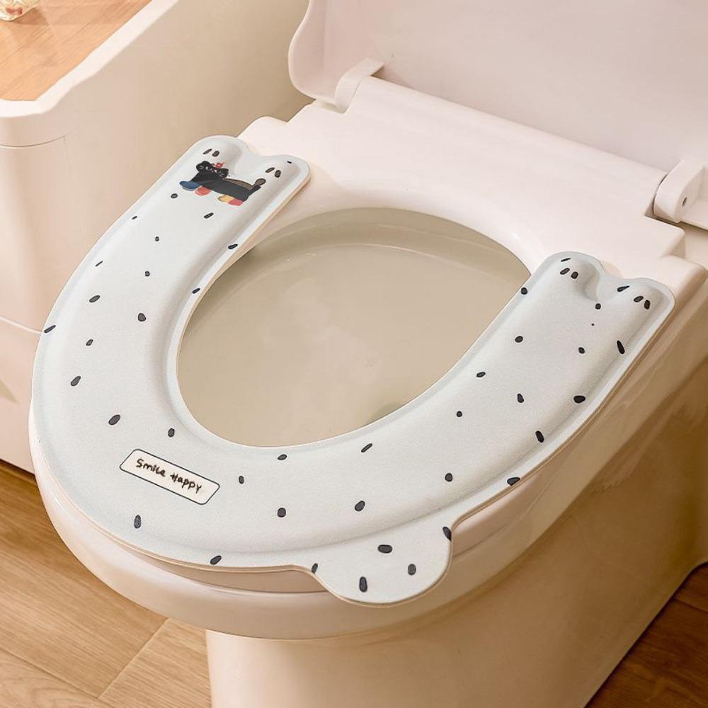 3PCS Handheld Toilet Seat Cover Comfortable Toilet Pad Paste Type Toilet Cushion  Home Use